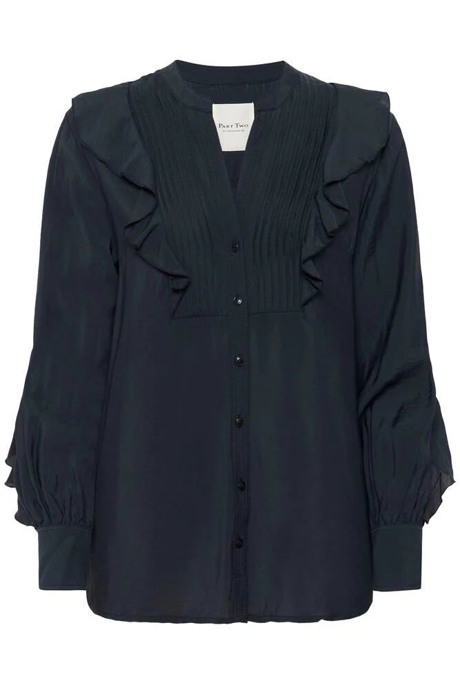 Part Two Stefani Navy Blouse