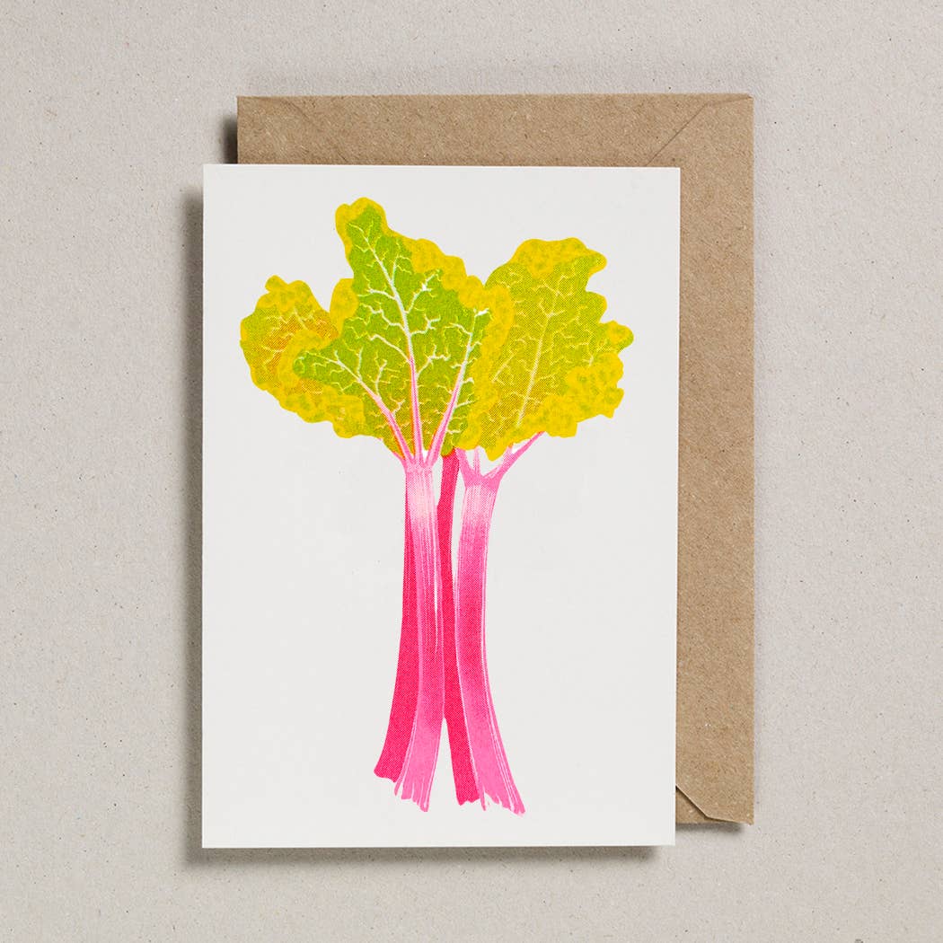 Petra Boase Rhubarb Greetings Card