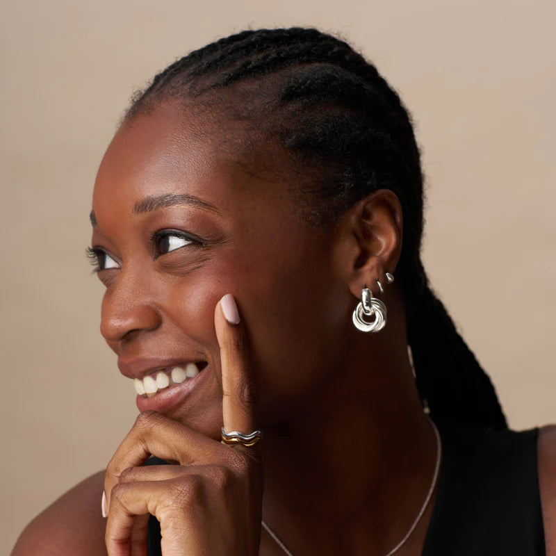 Orelia Statement Interlocking Earrings