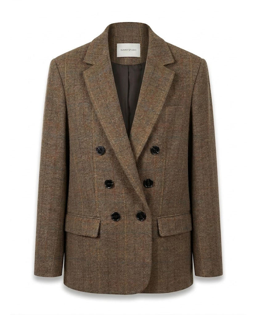 Sunny Studio Prince of Wales Tweed DB Blazer