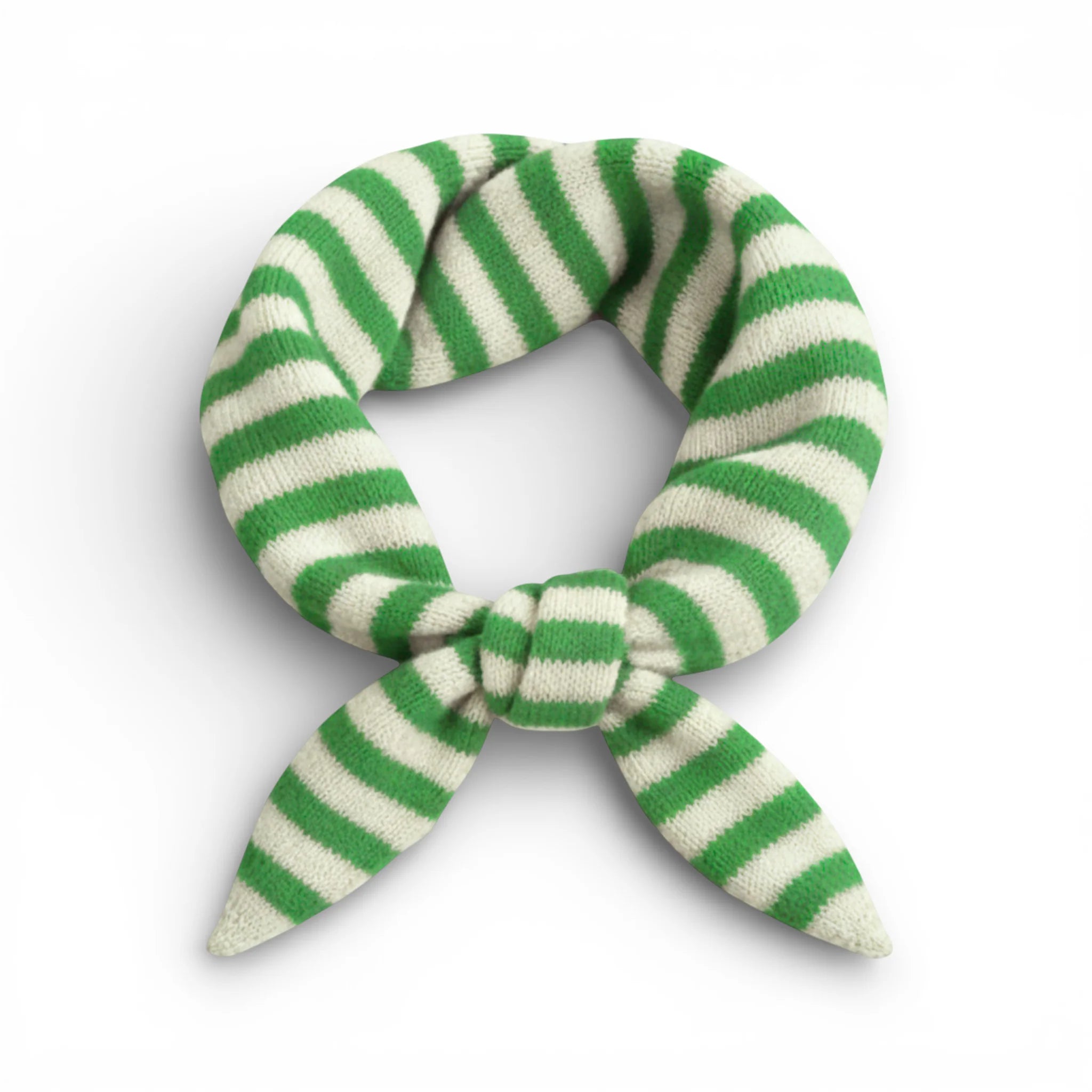 Precious Wool Blend Striped Triangle Scarf