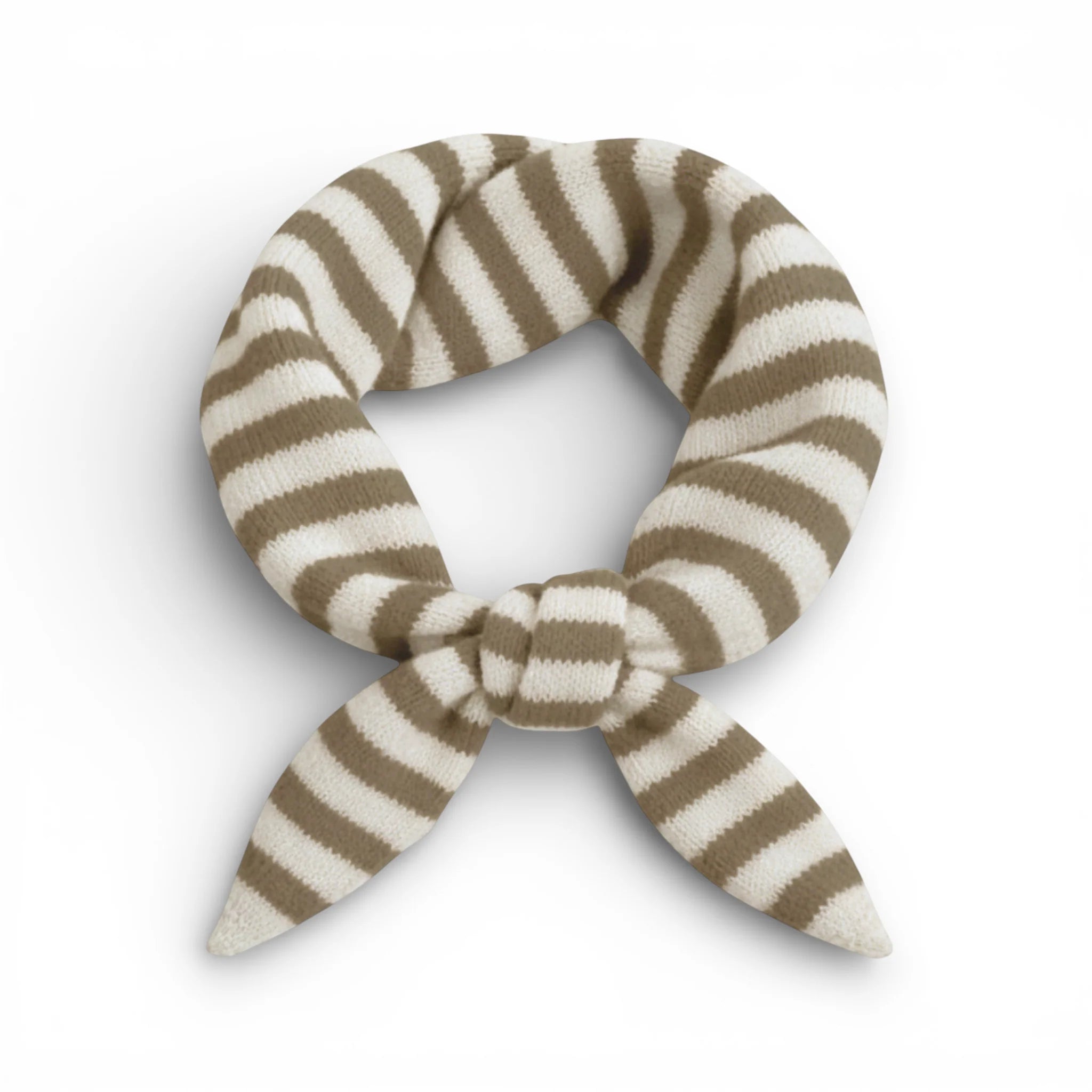 Precious Wool Blend Striped Triangle Scarf