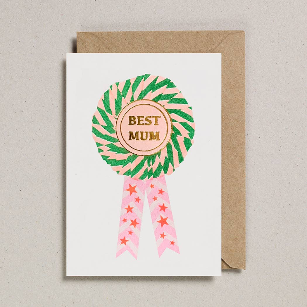 Petra Boase Mum Green Rosette Greetings Card