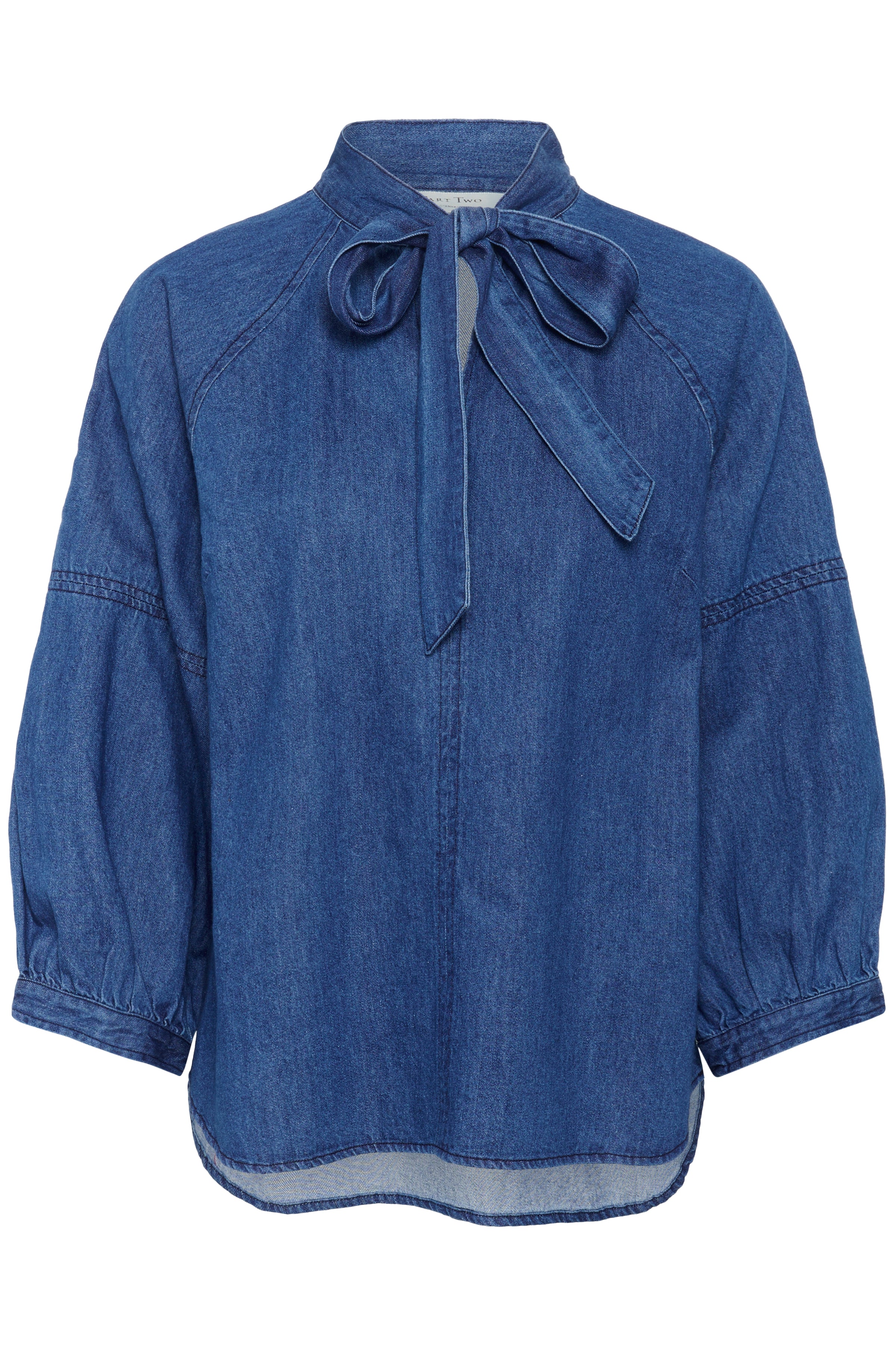 Part Two Sassi Rinse Blue Denim Top