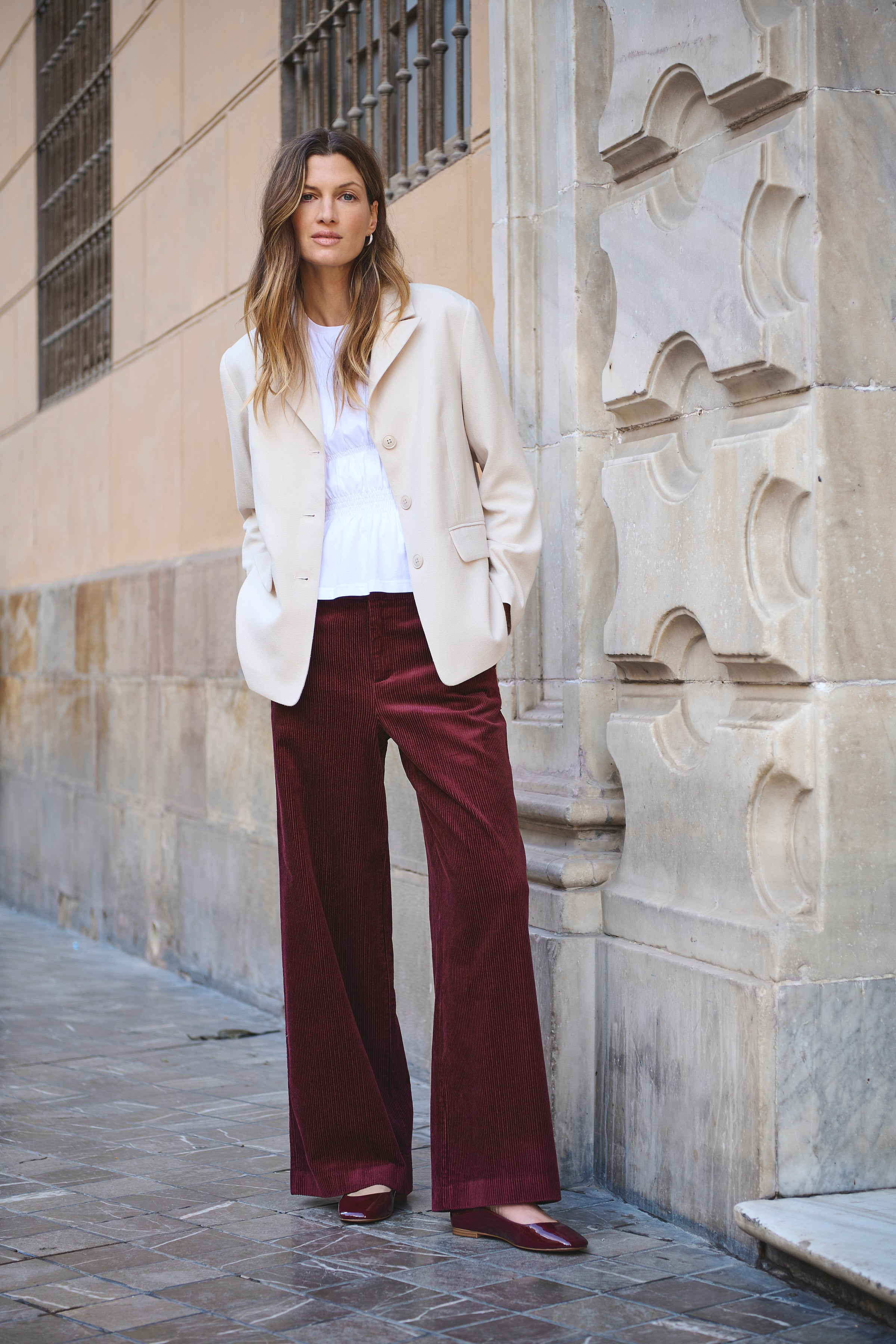 Part Two Clarisse Tawny Port Corduroy Trousers