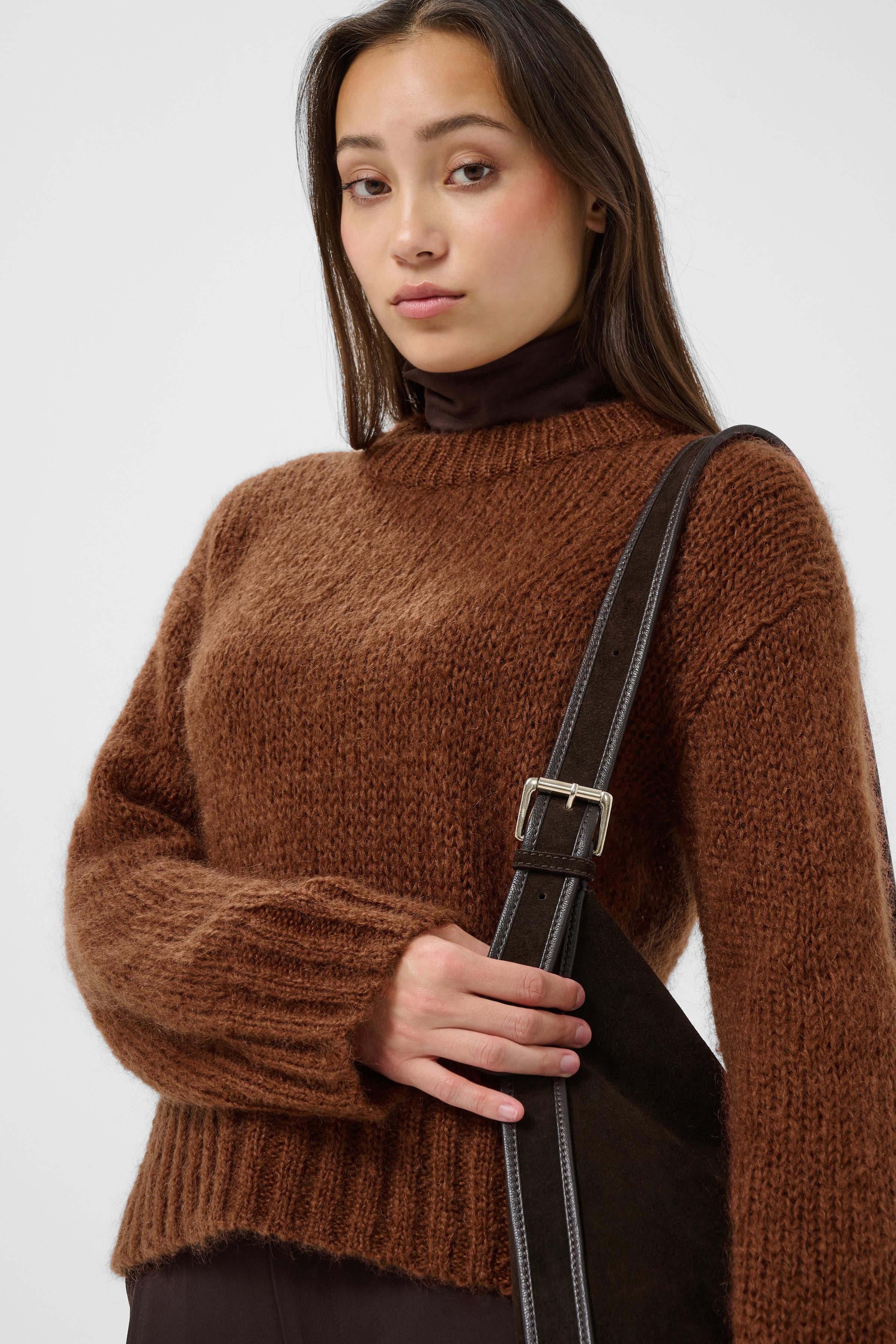 Part Two Sille Brown Out Knit Jumper