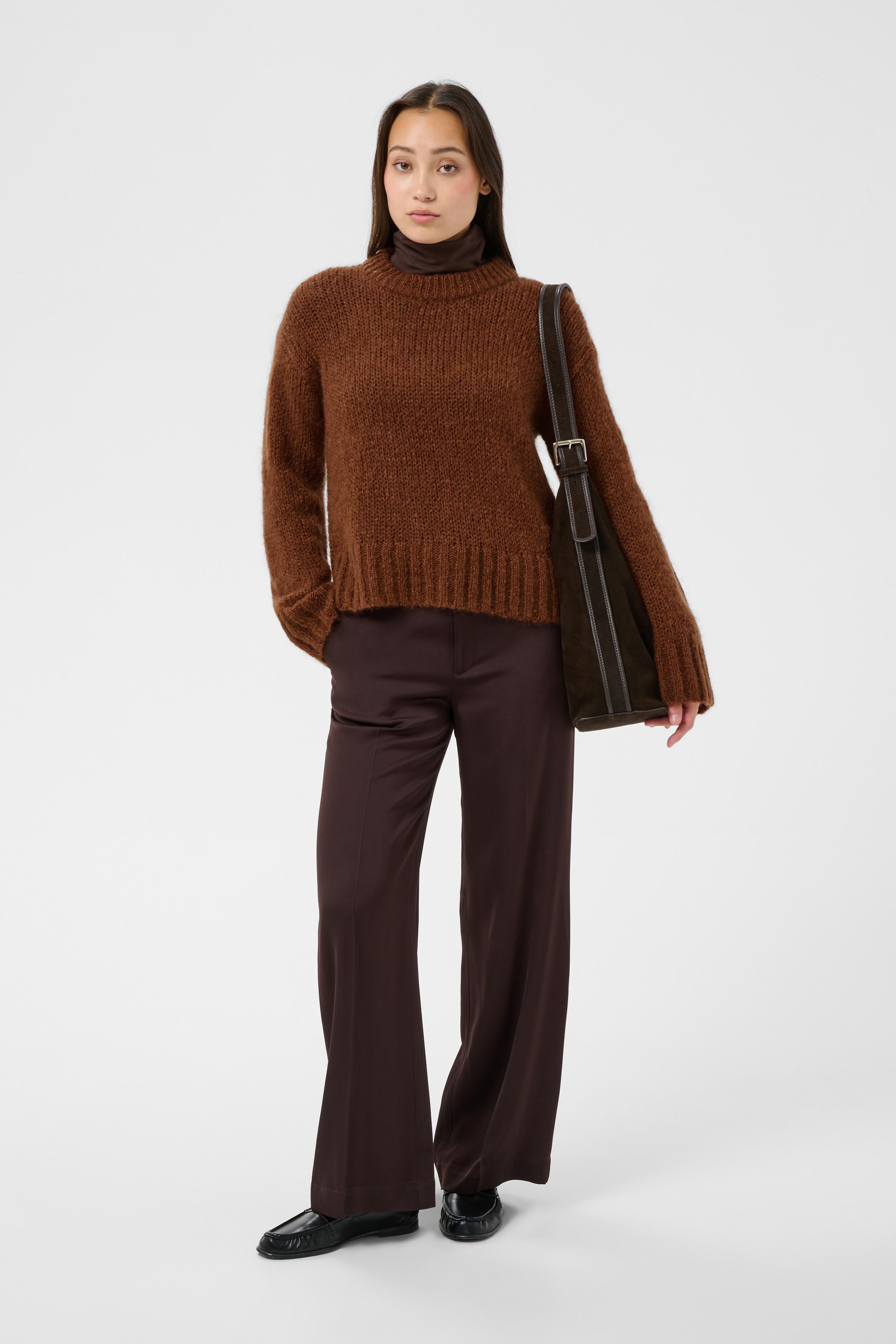 Part Two Sille Brown Out Knit Jumper