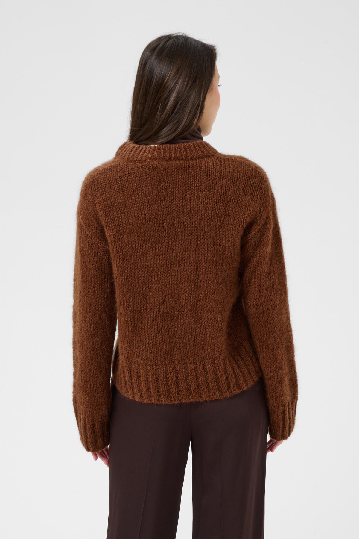 Part Two Sille Brown Out Knit Jumper