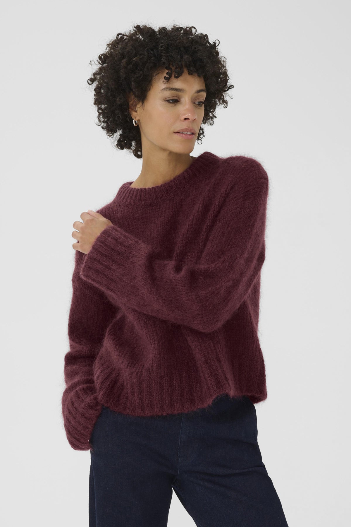Part Two Sille Tawny Port Knit Jumper
