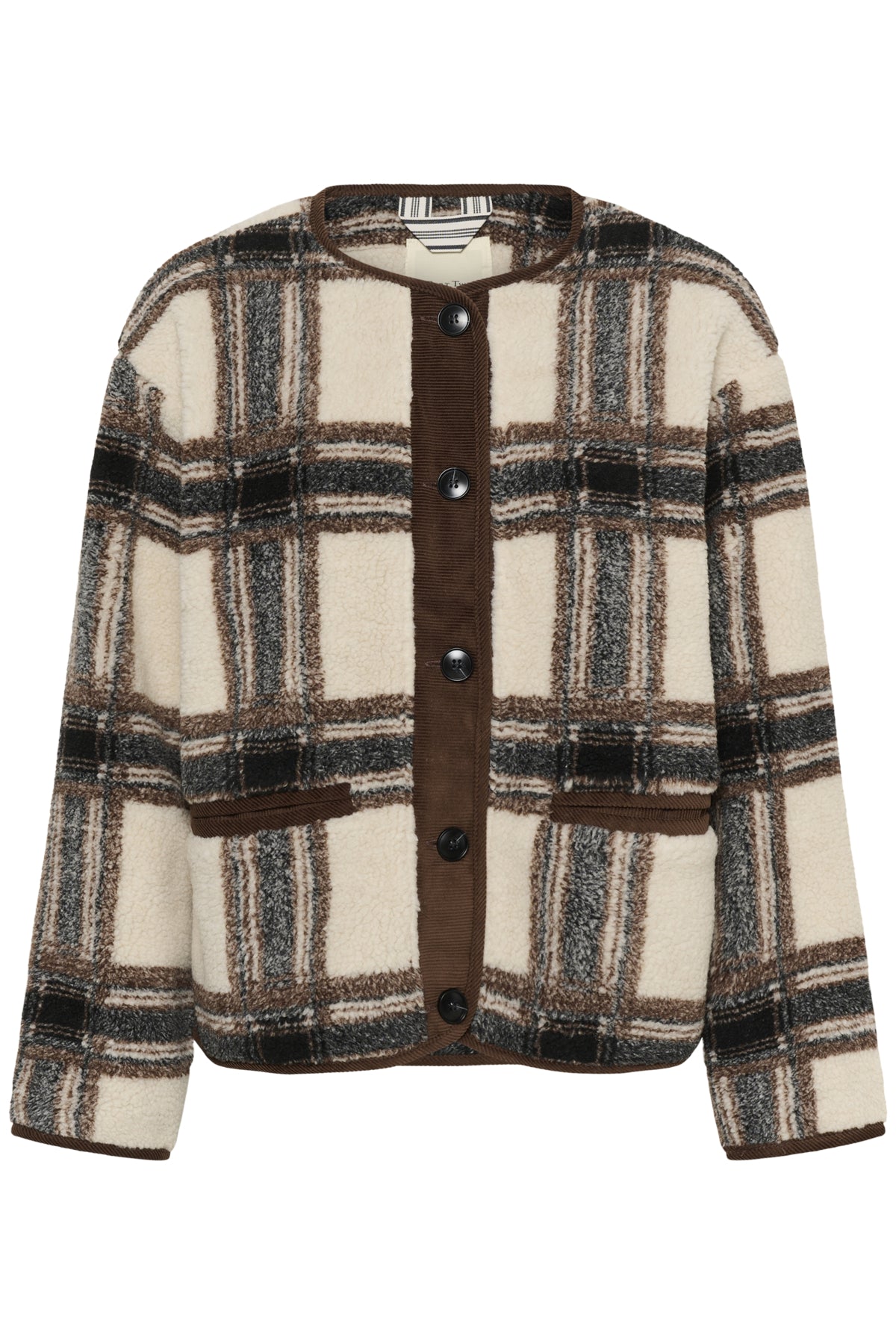 Part Two Ysabell Brown Check Jacket