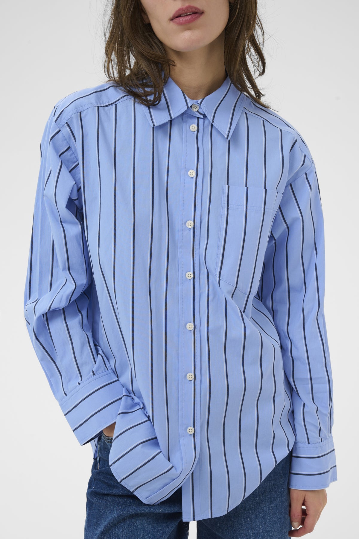 Part Two Anabella Blue Stripe Shirt