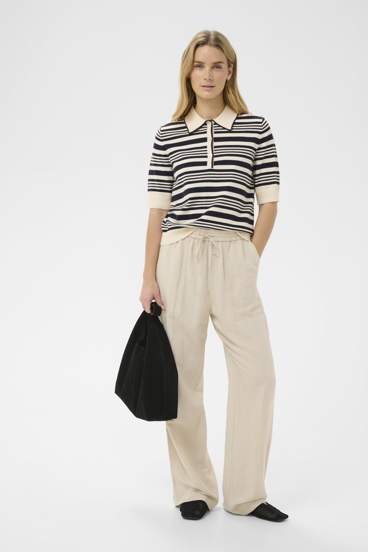 Part Two Anetti Blue Stripe Knit Top