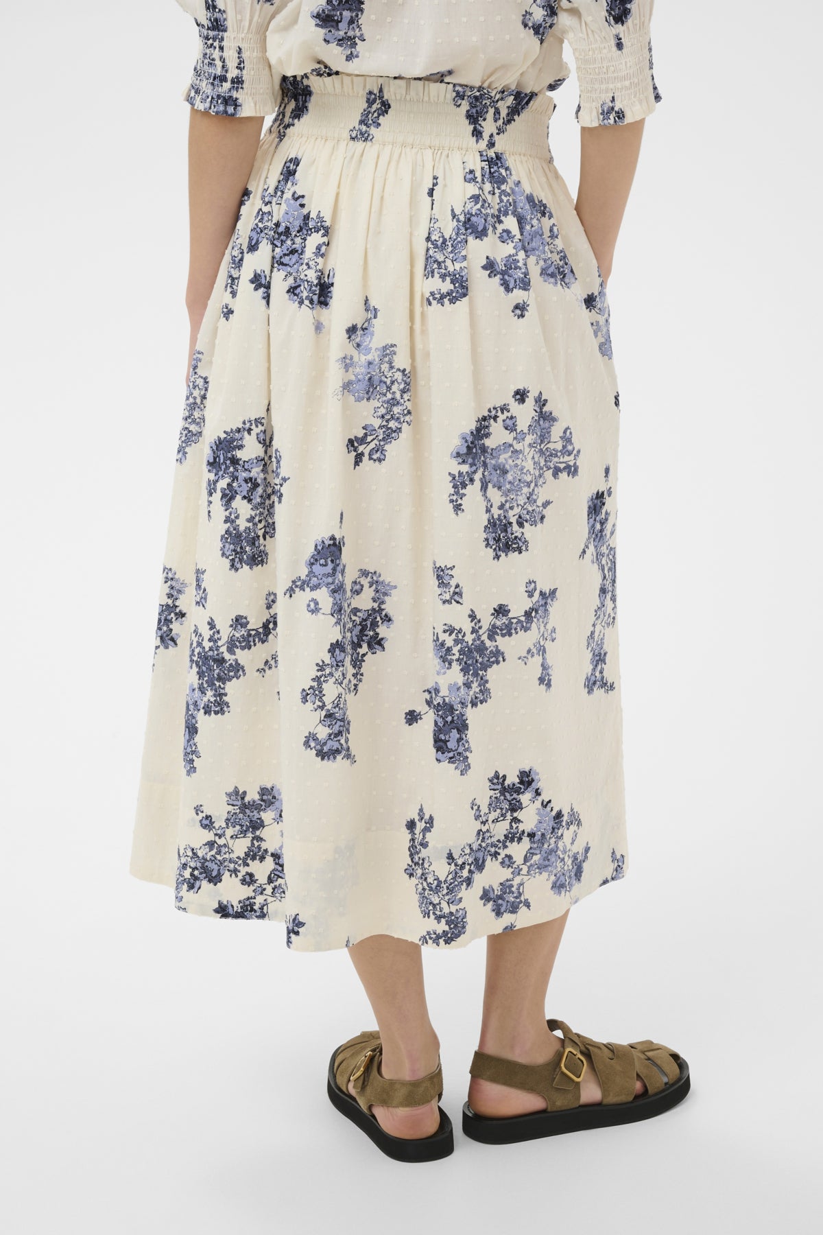 Part Two Amaia Blue Flower Skirt