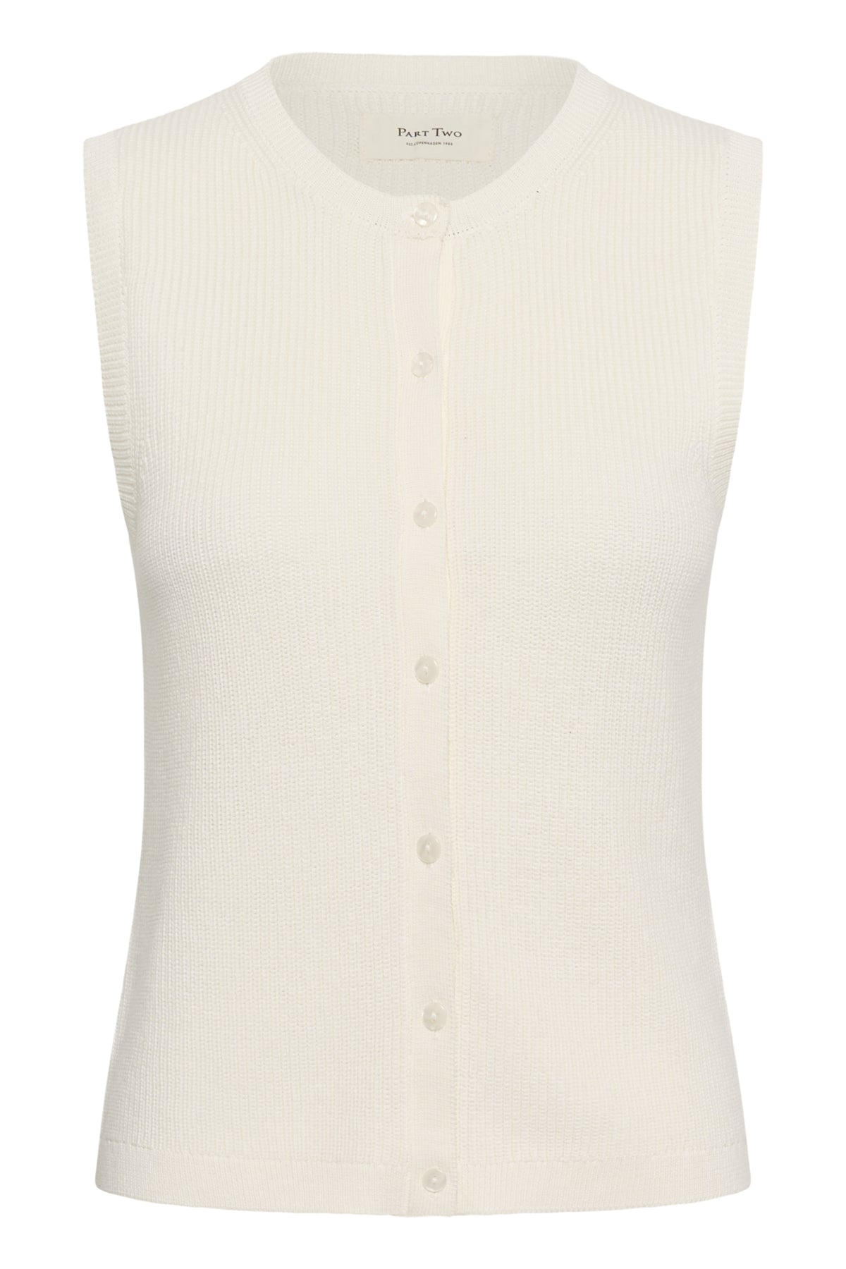 Part Two Gemma White Knit Vest