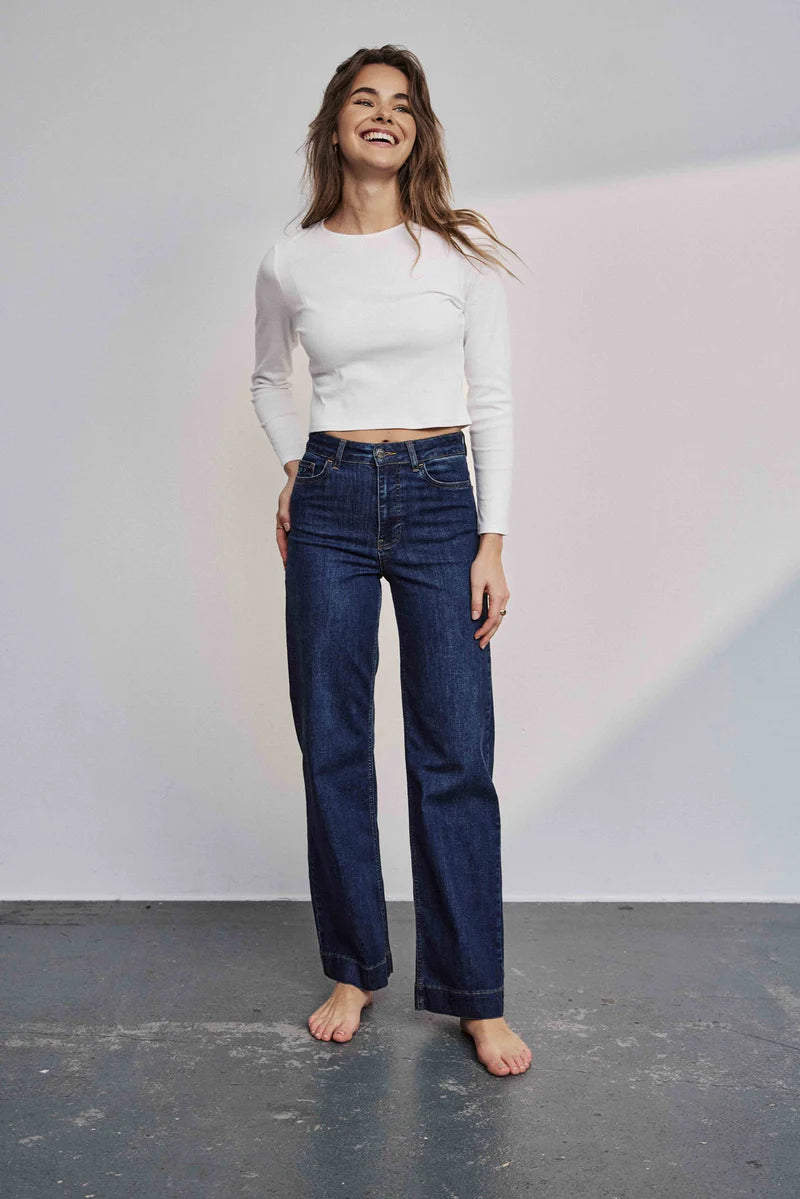 Numph Nuparis Dark Blue Long Jeans