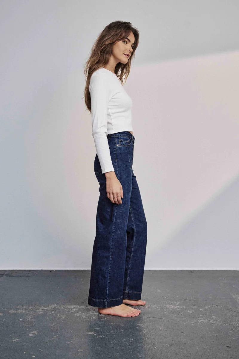 Numph Nuparis Dark Blue Long Jeans