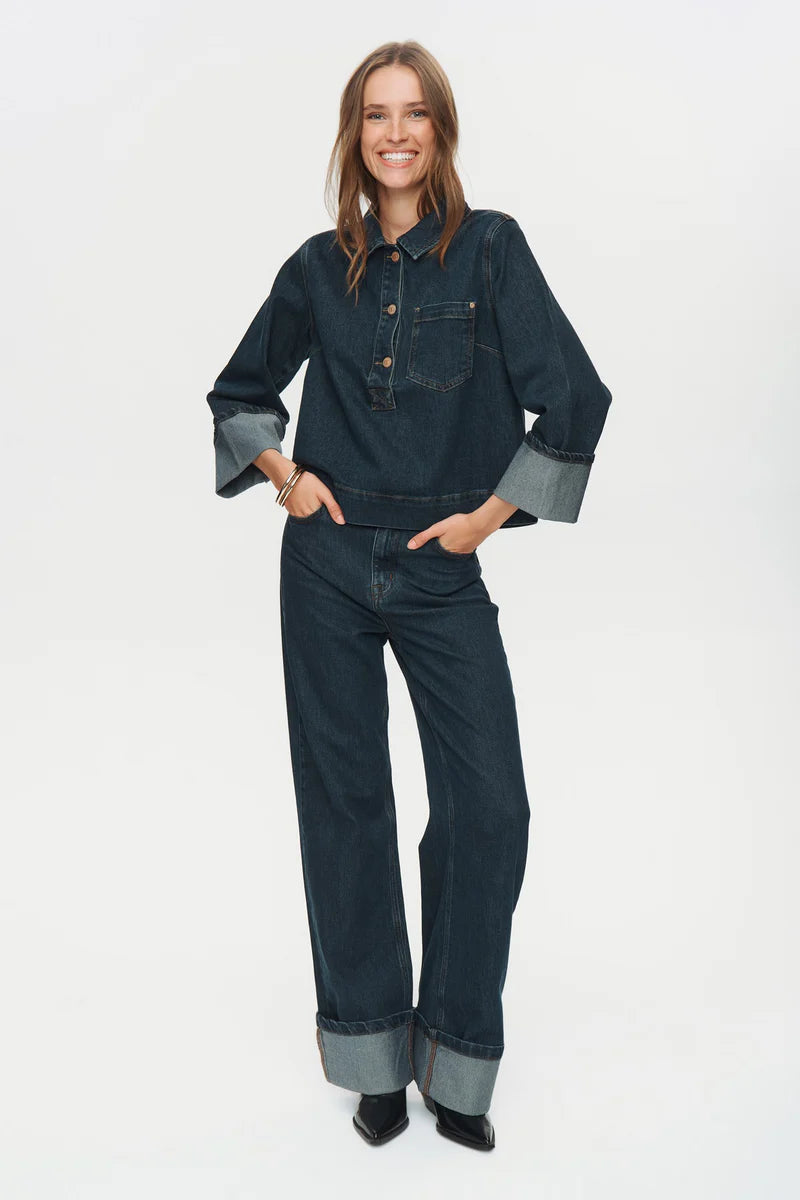 Numph Nutoronto Dark Denim Shirt