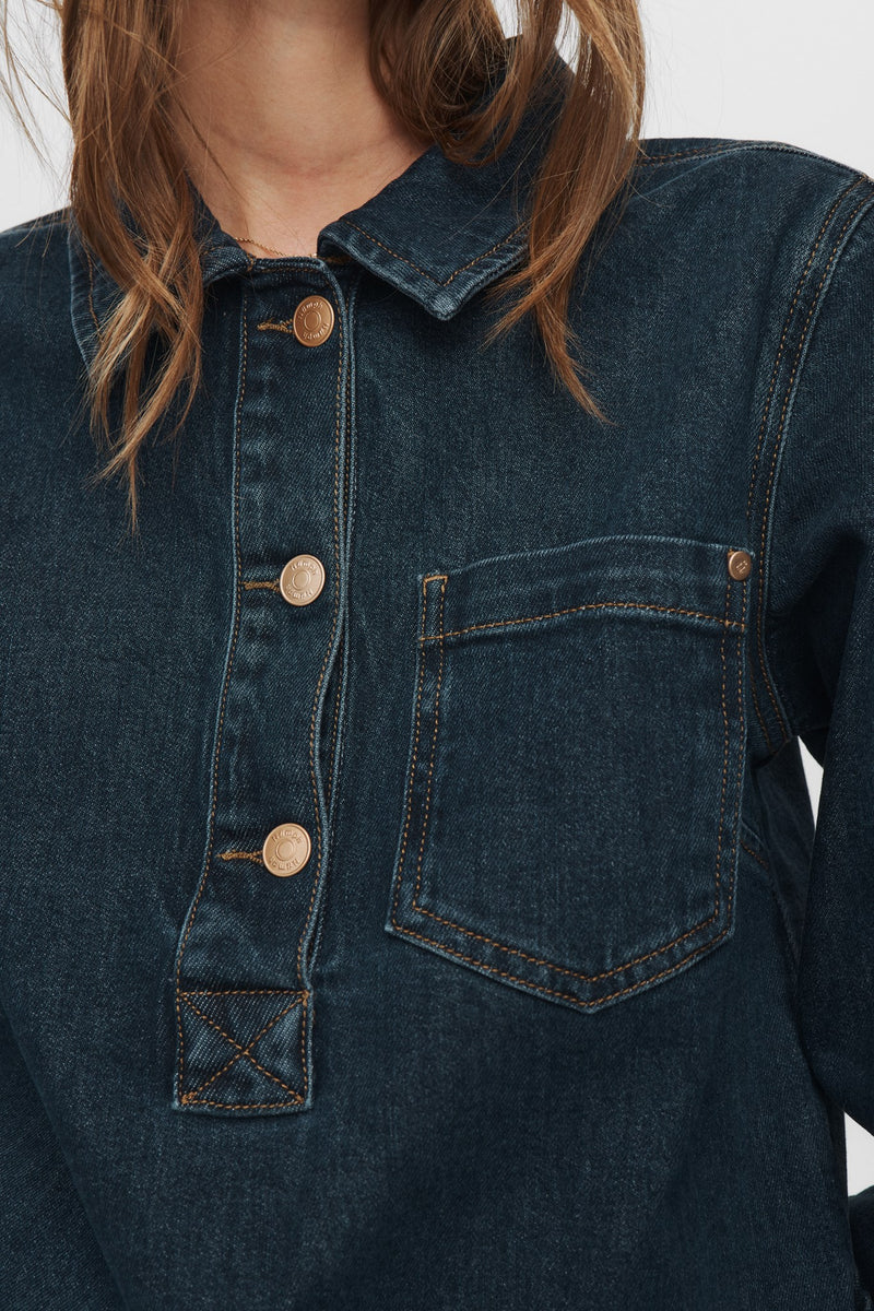 Numph Nutoronto Dark Denim Shirt