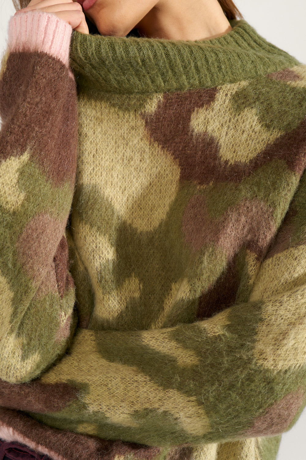 Numph Nucamu Green Pullover