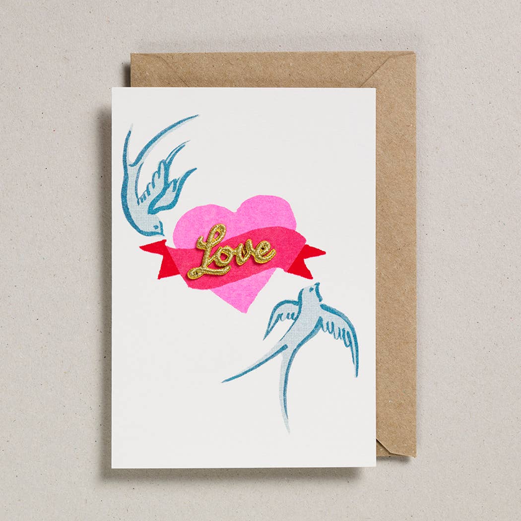 Petra Boase Birds & Heart Valentines Card
