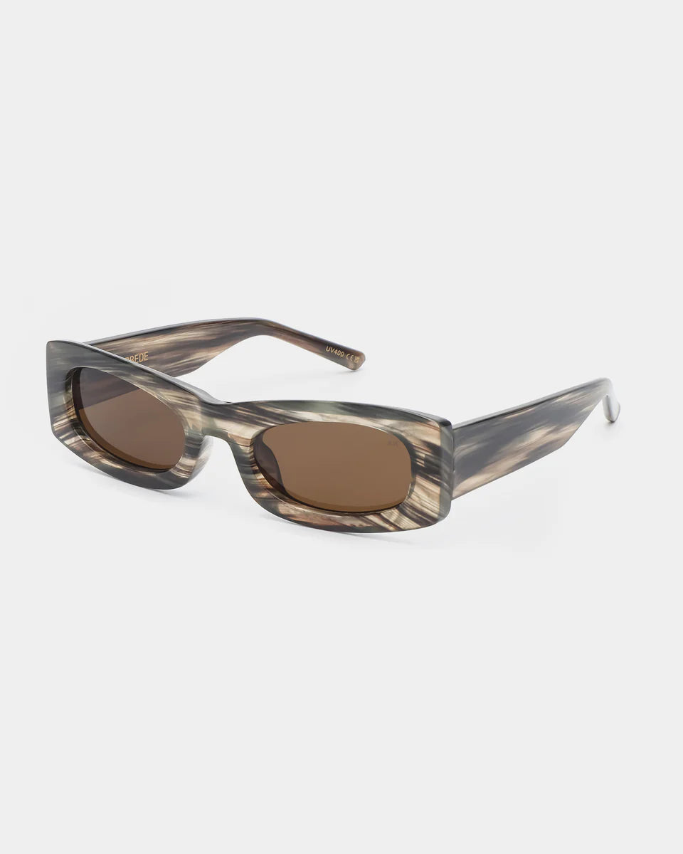 A.Kjaerbede Frida Striped Horn Sunglasses