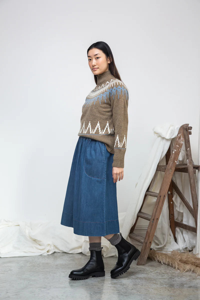 Beaumont Organic Hawthorne Taupe Knit Jumper
