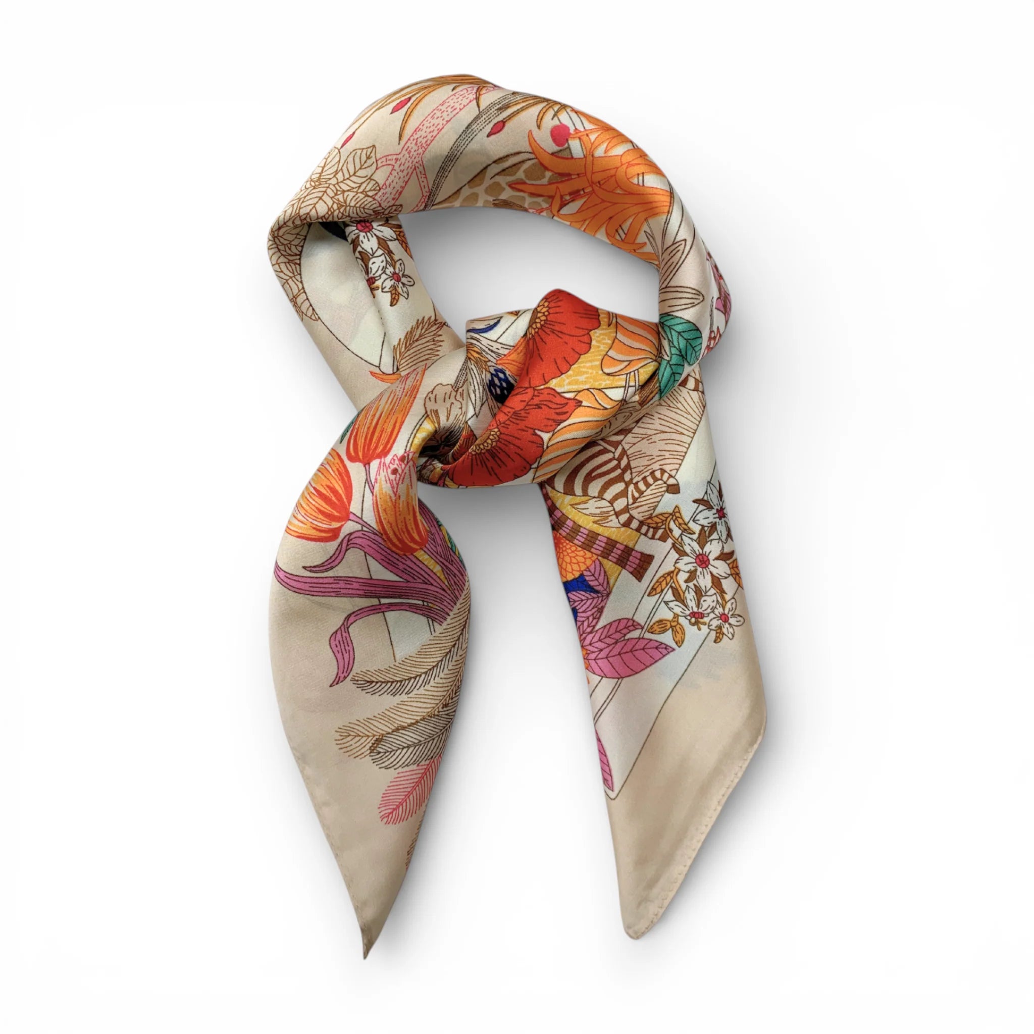 Precious Jungle Square Silk Touch Scarf