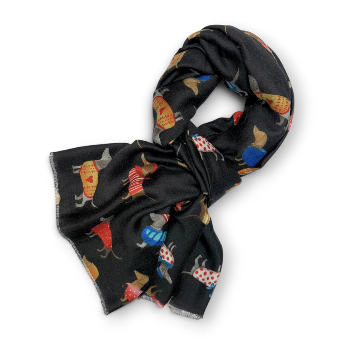 Precious Sausage Dogs Cotton Blend Scarf