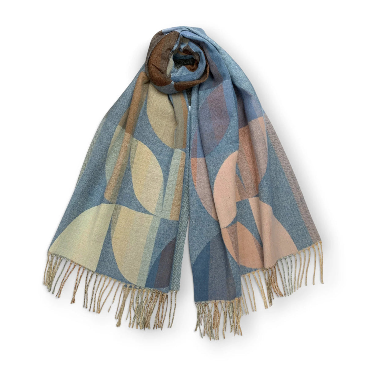 Precious Geometric Circle Wool Blend Scarf