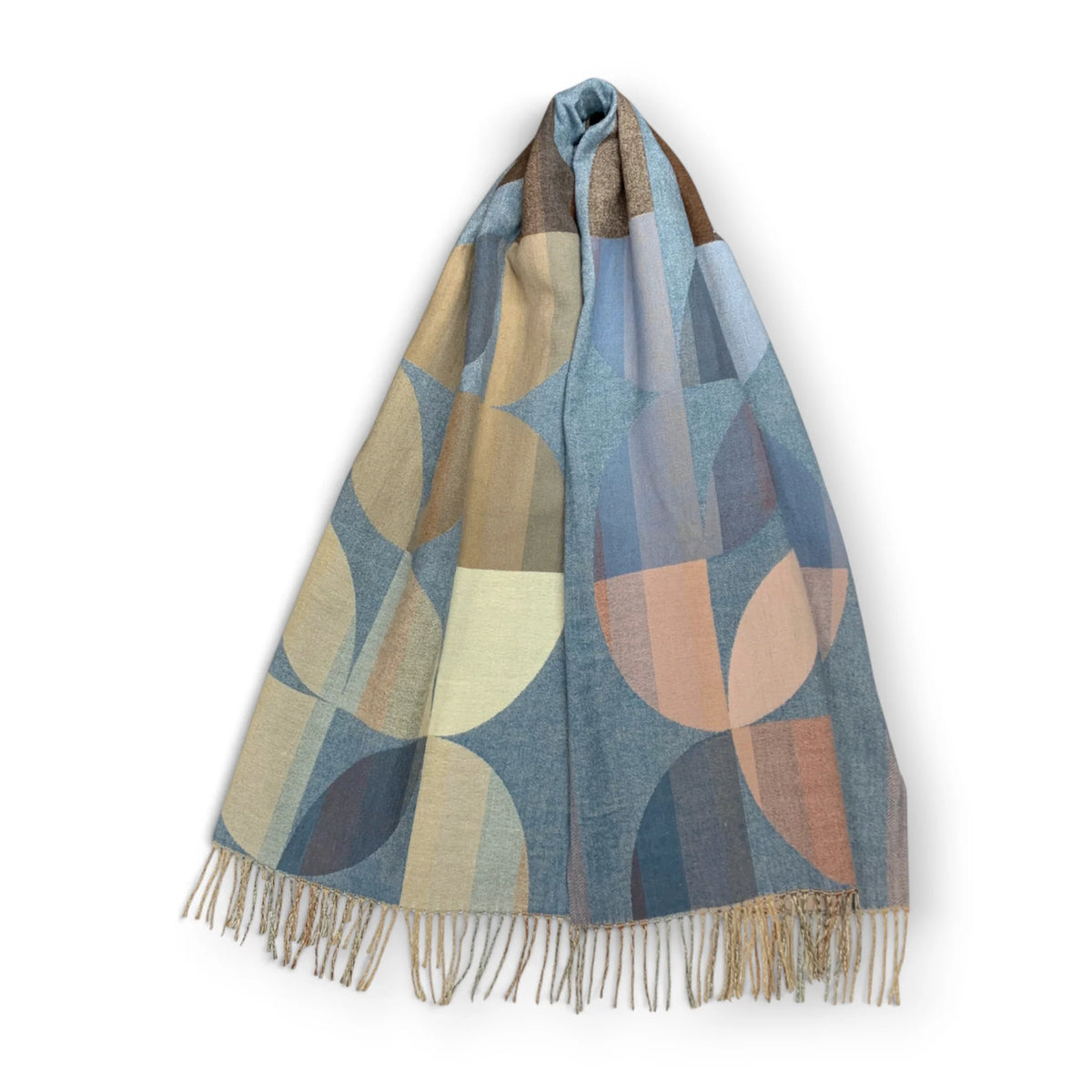 Precious Geometric Circle Wool Blend Scarf