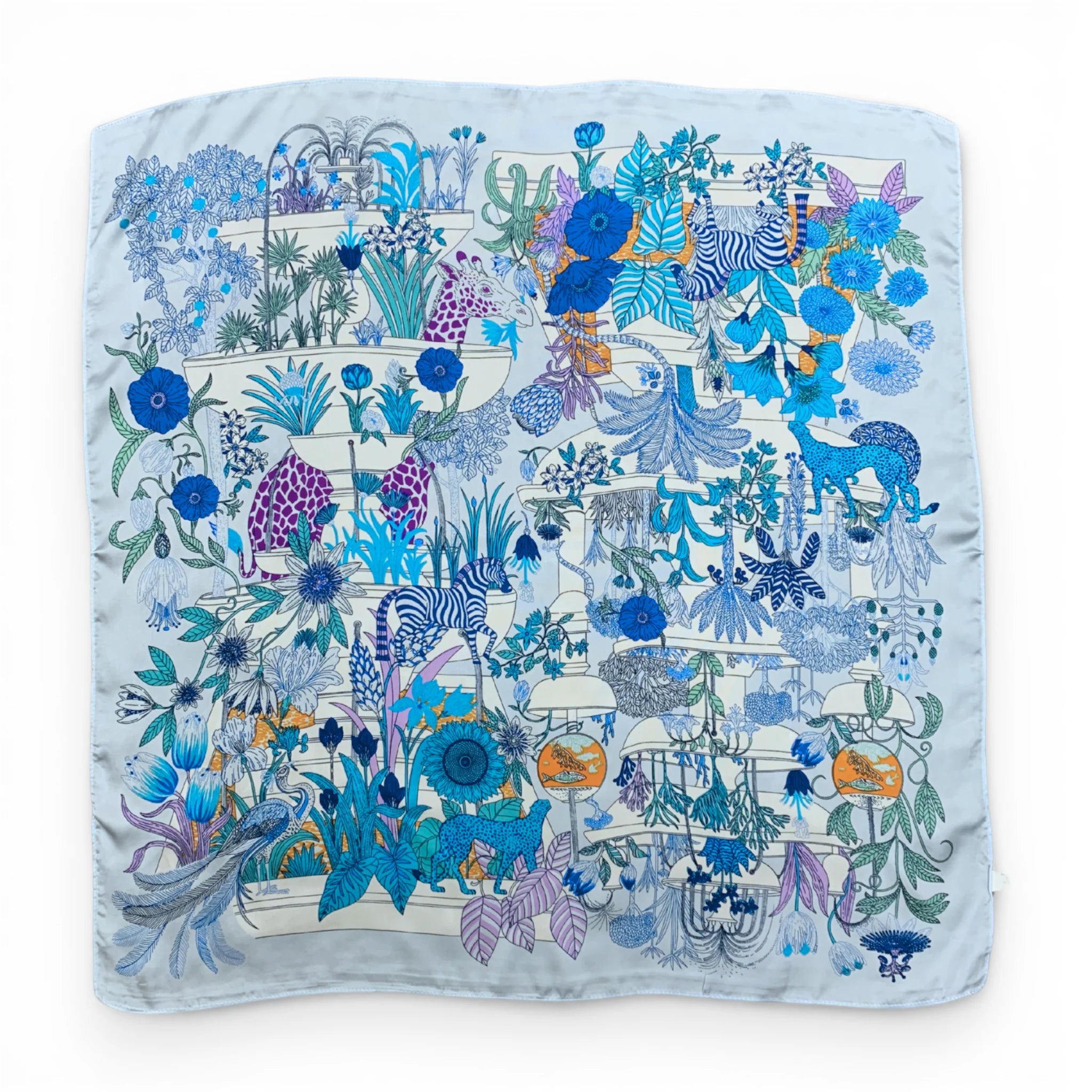 Precious Jungle Square Silk Touch Scarf