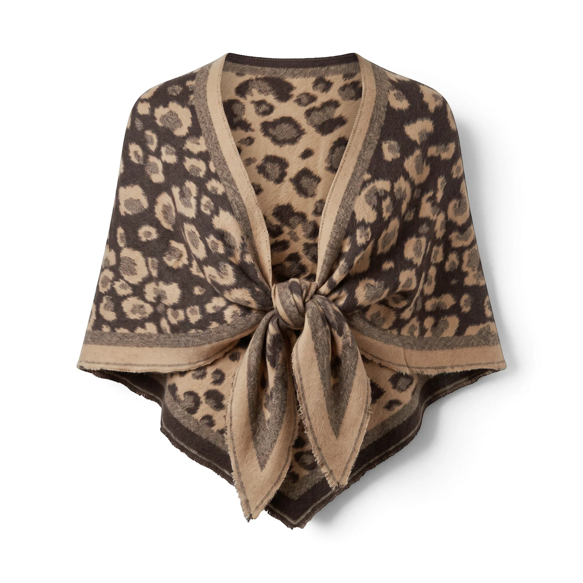 Precious Fluffy Leopard Reversible Scarf