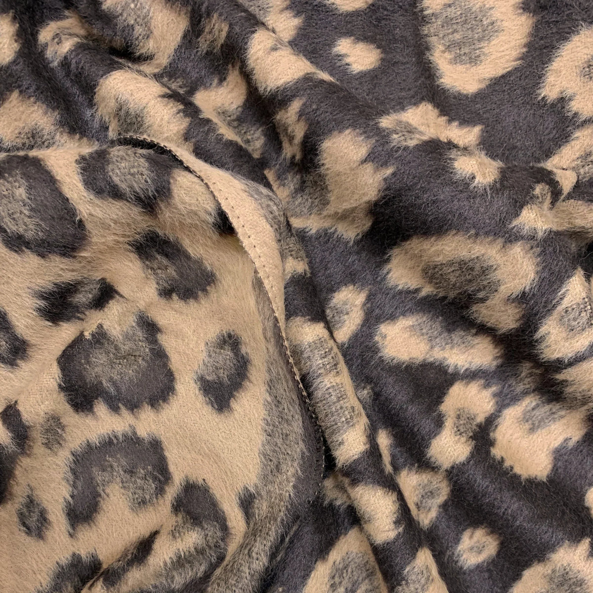 Precious Fluffy Leopard Reversible Scarf
