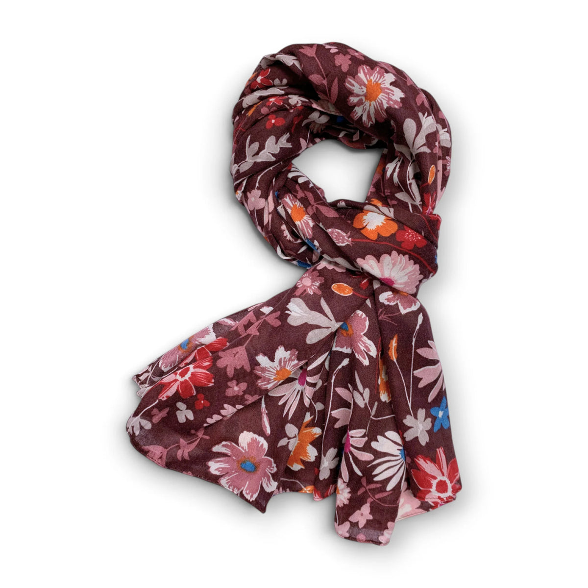 Precious Daisy Garden Cotton Blend Scarf