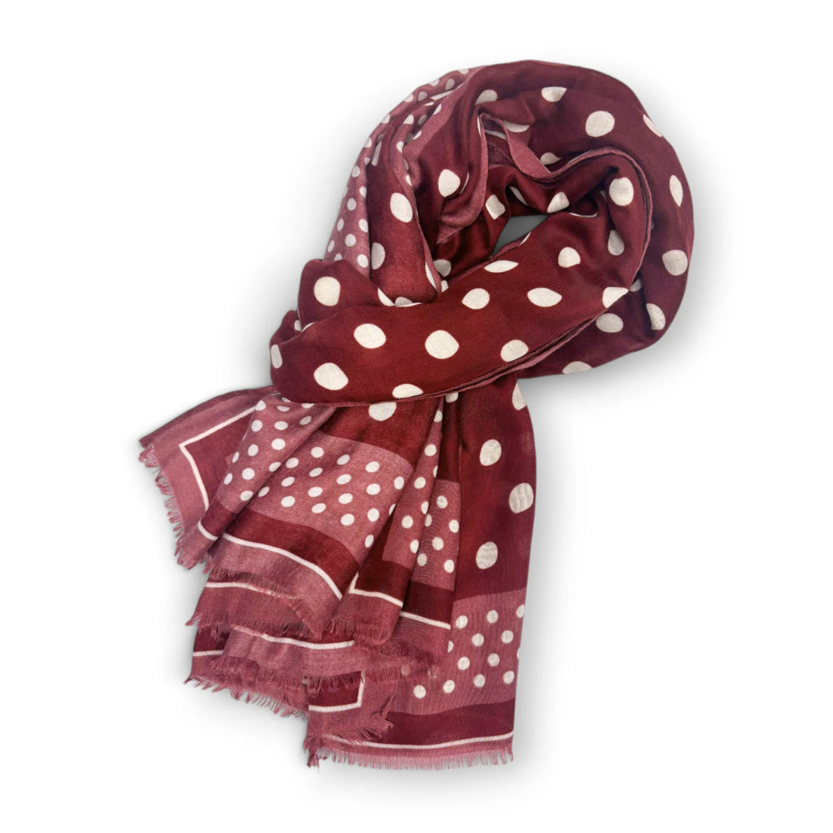 Precious Polka Dot Cotton Blend Scarf