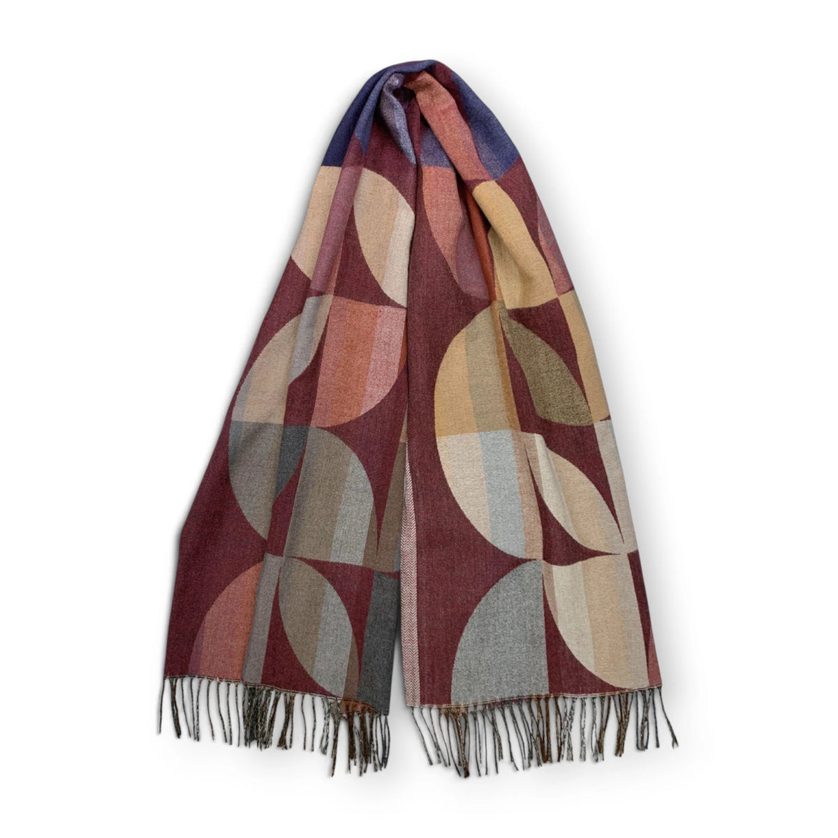 Precious Geometric Circle Wool Blend Scarf