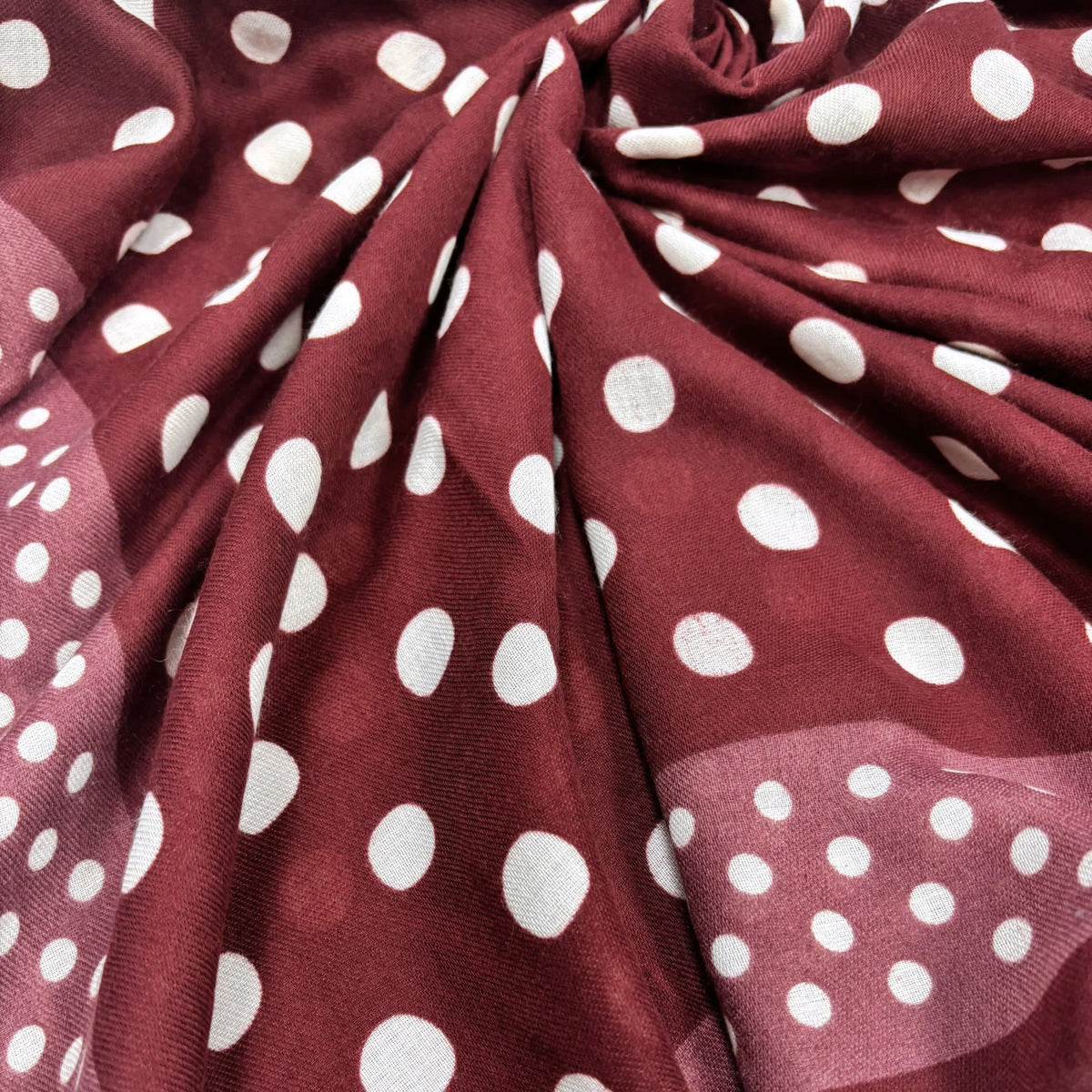 Precious Polka Dot Cotton Blend Scarf