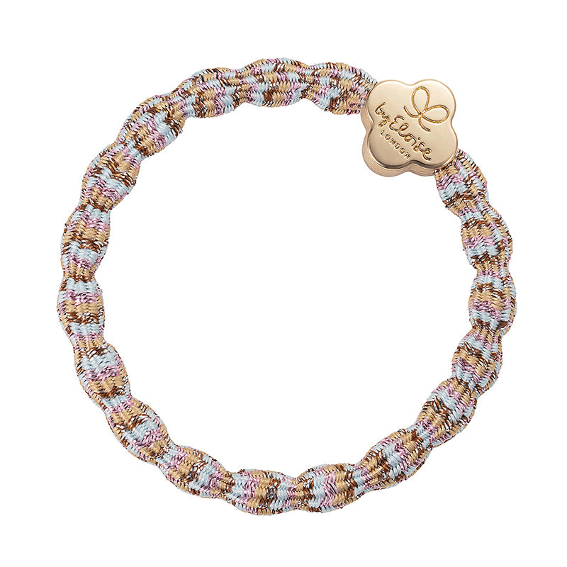 By Eloise Metallic Gold Quatrefoil Beach Hair Band