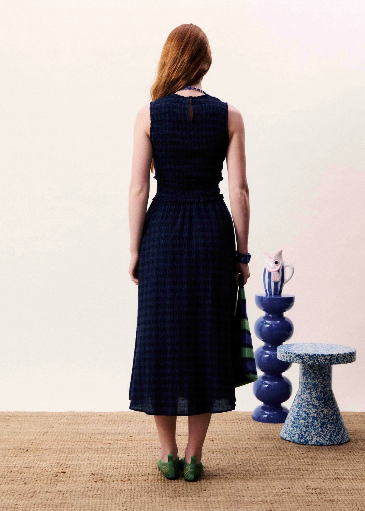 FRNCH Saquarema Navy Blue Dress