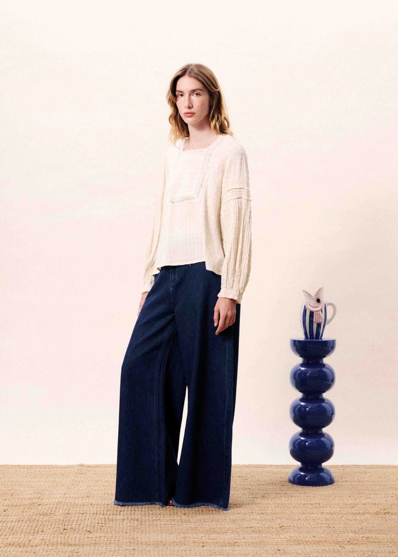 FRNCH Teahura Butter Blouse