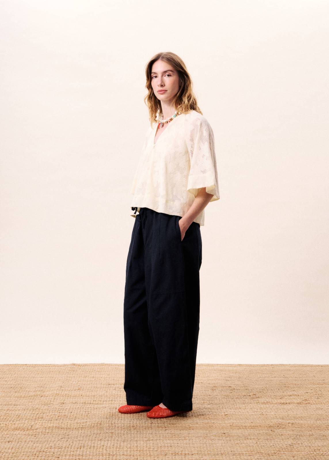 FRNCH Maresias Creme Blouse