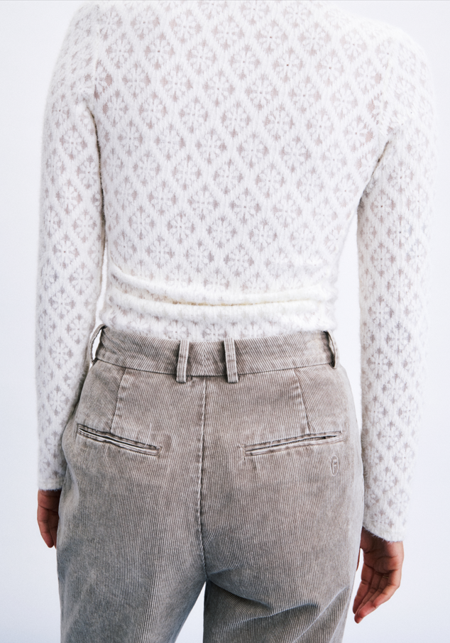 Frnch Tission Grey Trousers