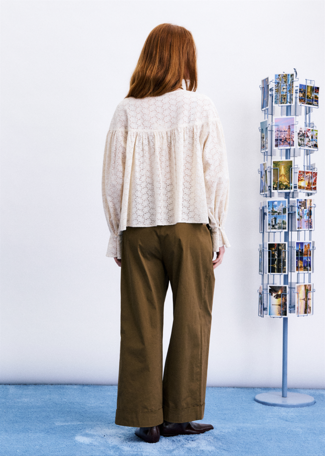 Frnch Takis Creme Blouse