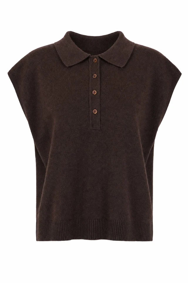 Frnch Minthe Brown Vest