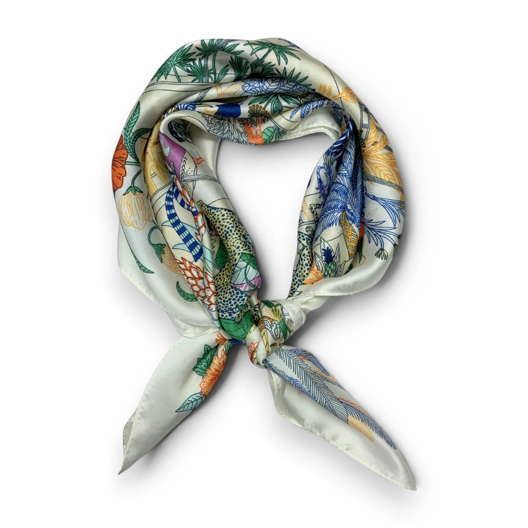 Precious Jungle Square Silk Touch Scarf