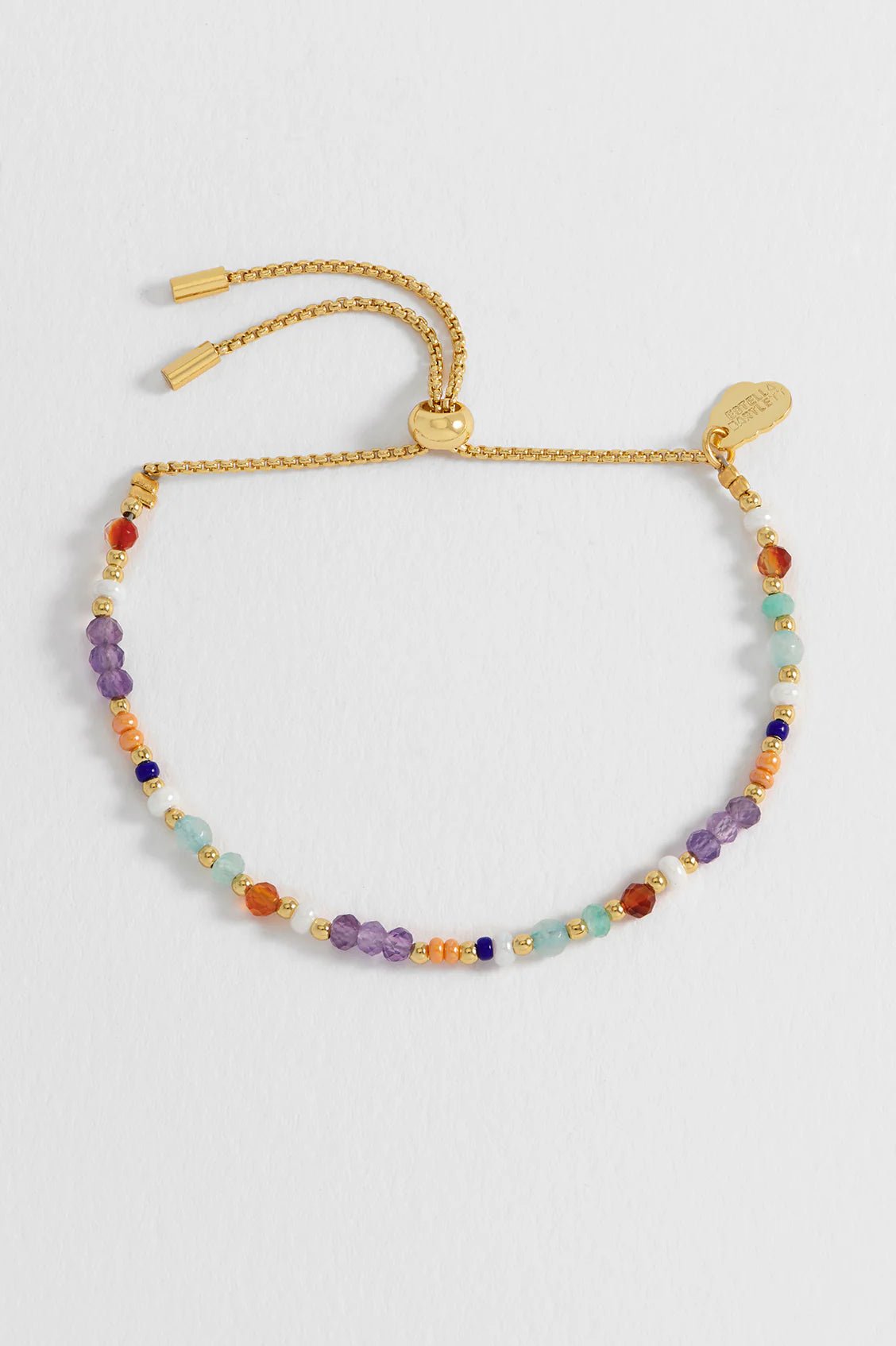 Estella Bartlett Lilac & Orange Mixed Mini Bead Bracelet