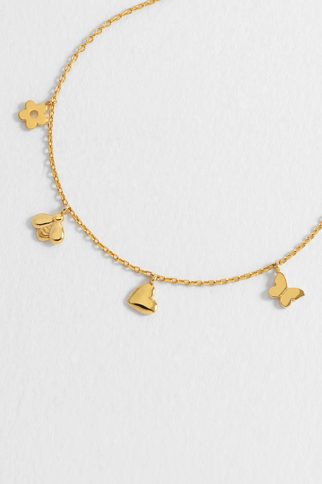 Estella Bartlet Gold Bee and Butterfly Charm Bracelet