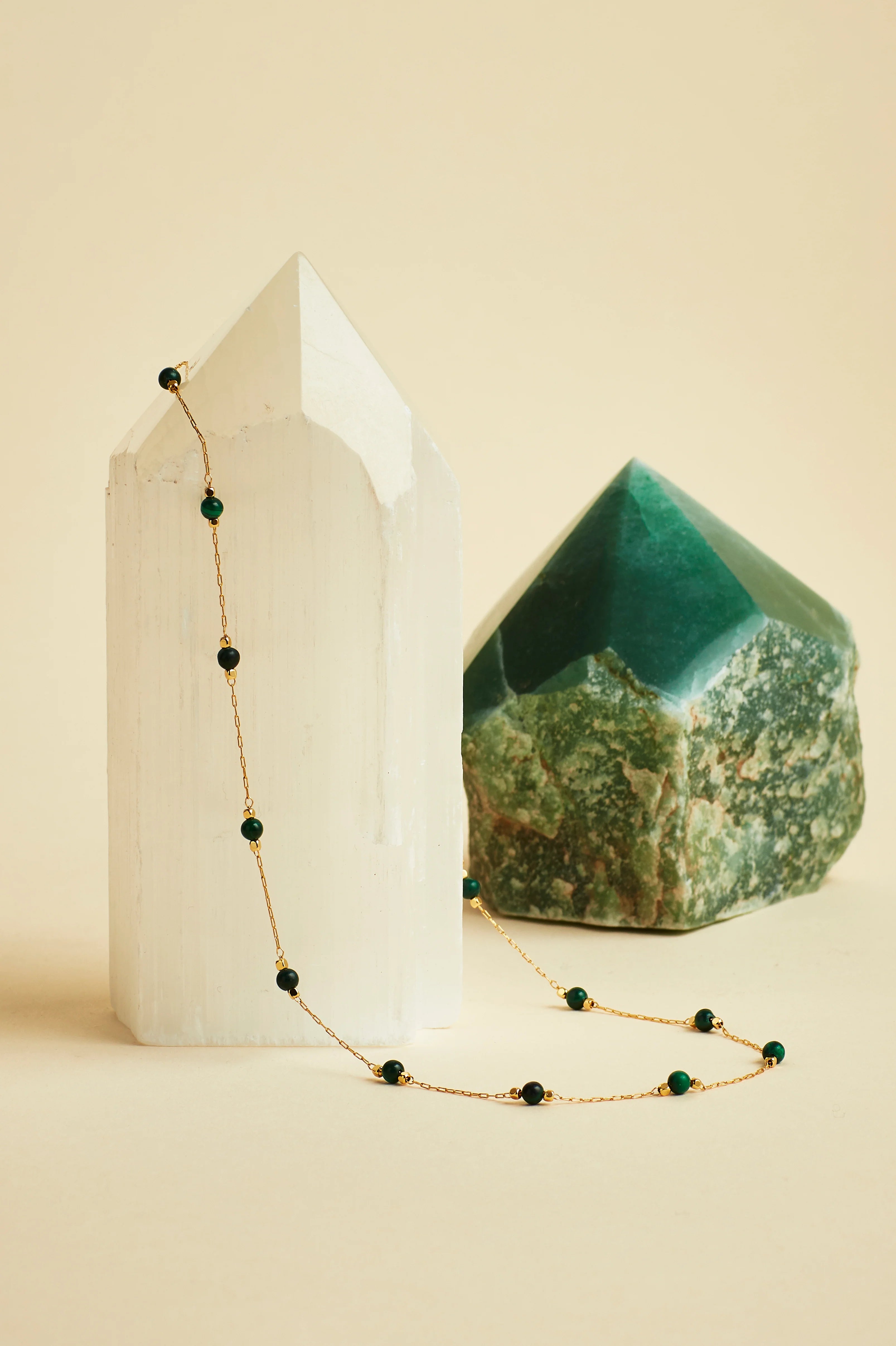 Estella Bartlett Malachite Paperlink Necklace