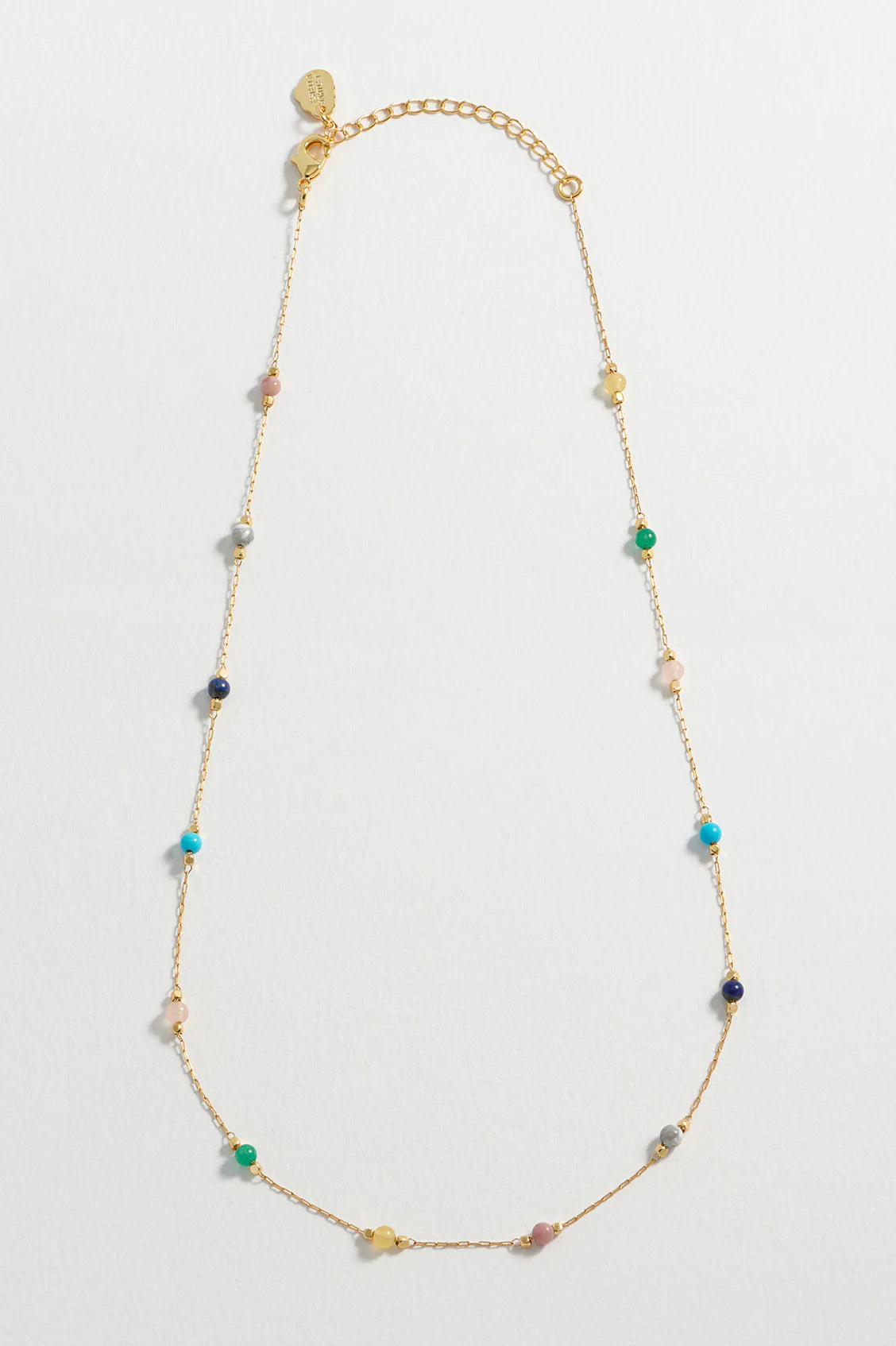 Estella Bartlett Mixed Gemstone Paperlink Necklace