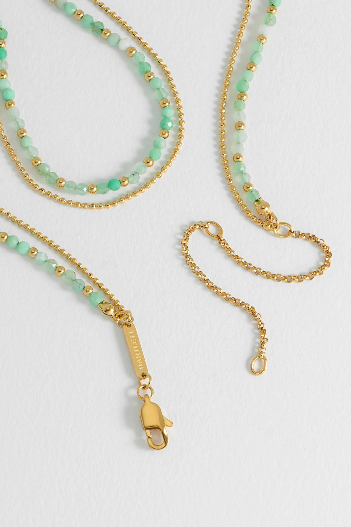 Estella Bartlett Faceted Green Duo Necklace